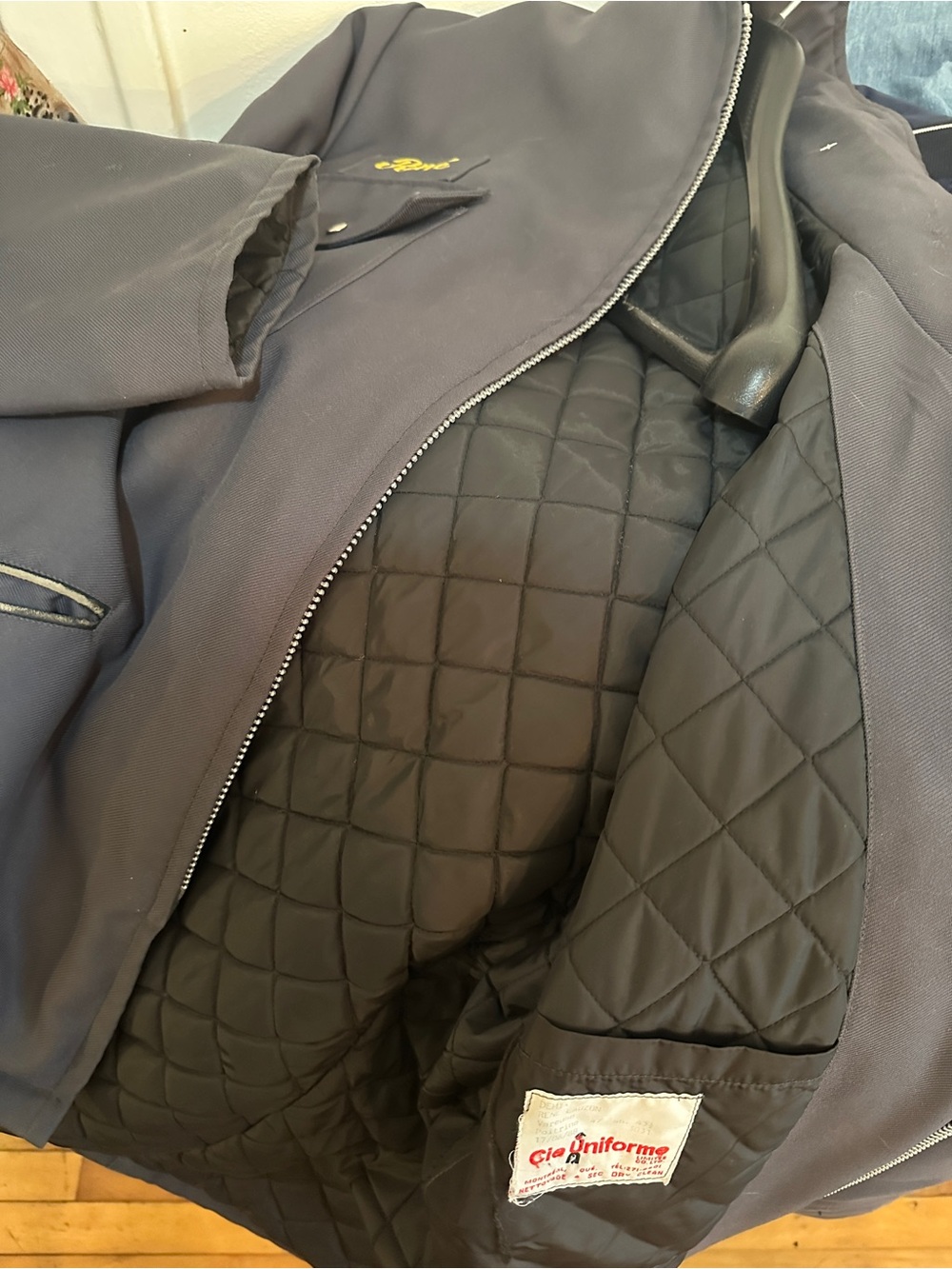 Vintage Quilted-Lined Men's dark gray Mechanic /Work Jacket - Picture 4 of 10
